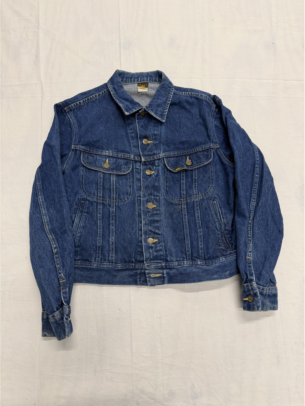 Vintage Lee Denim Jacket Size 44 Regular Made in USA